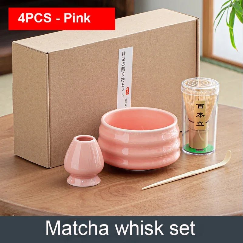 Kit Matcha Rose Céramique – Set Matcha Japonais pour THÉ MATCHA - Oshi Matcha