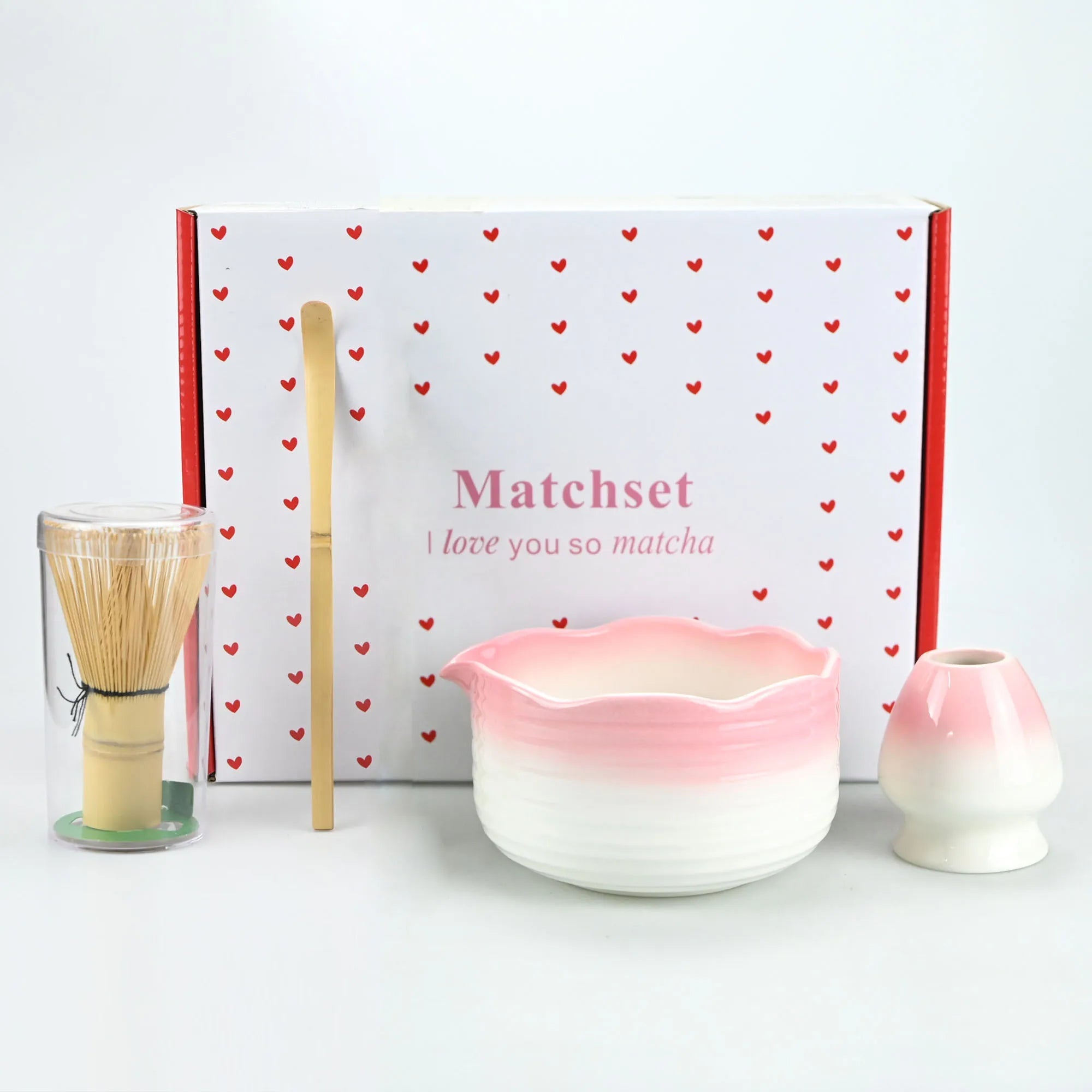 Kit Matcha Rose Dégradé – Set Matcha Cérémonie pour THÉ MATCHA - Oshi Matcha