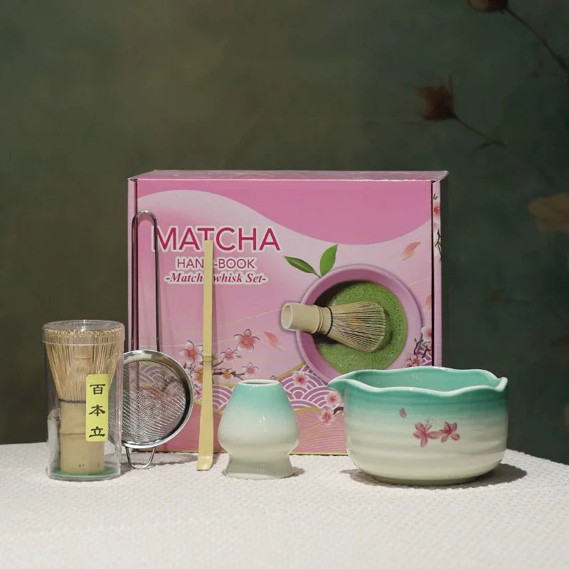 Kit Matcha rose Sakura – Set Matcha Cérémonie pour THÉ MATCHA - Oshi Matcha