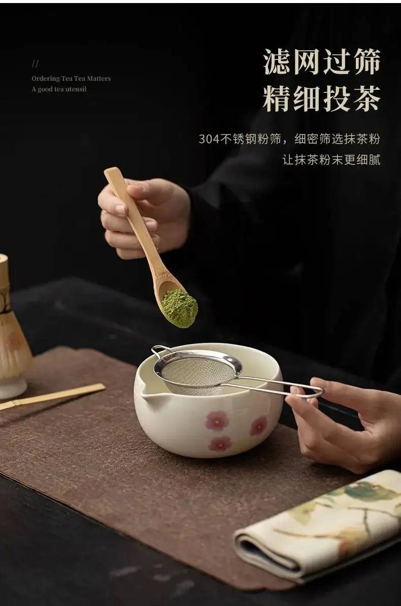 Kit Matcha Sakura – Bol Matcha Fleuri et Fouet Matcha pour THÉ MATCHA - Oshi Matcha