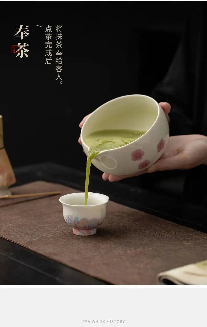 Kit Matcha Sakura – Bol Matcha Fleuri et Fouet Matcha pour THÉ MATCHA - Oshi Matcha