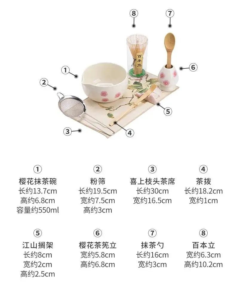 Kit Matcha Sakura – Bol Matcha Fleuri et Fouet Matcha pour THÉ MATCHA - Oshi Matcha