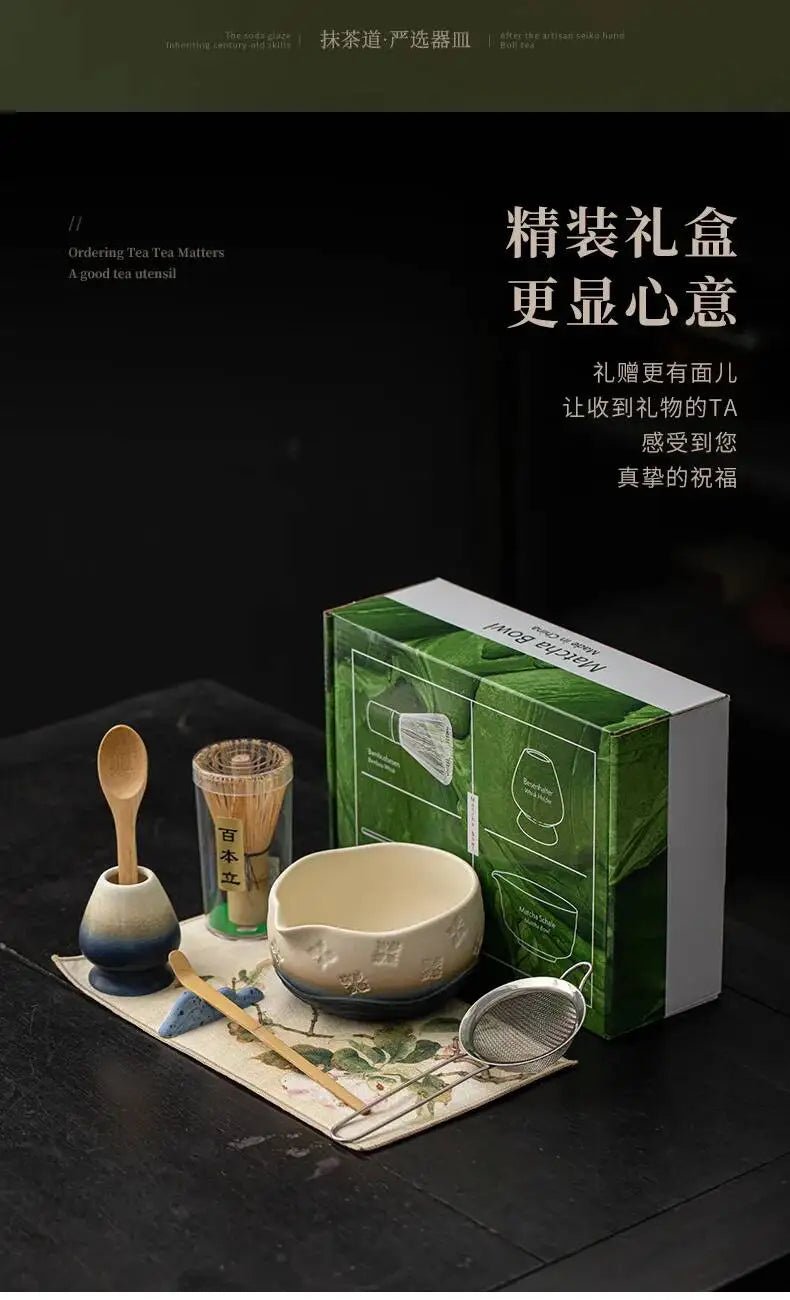 Kit Matcha Sakura Dégradé – Bol Matcha Céramique et Fouet Matcha pour THÉ MATCHA - Oshi Matcha