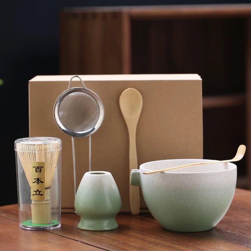 Kit Matcha – The Matcha – Blanc Crème avec Bol Verseur et Accessoires - Oshi Matcha