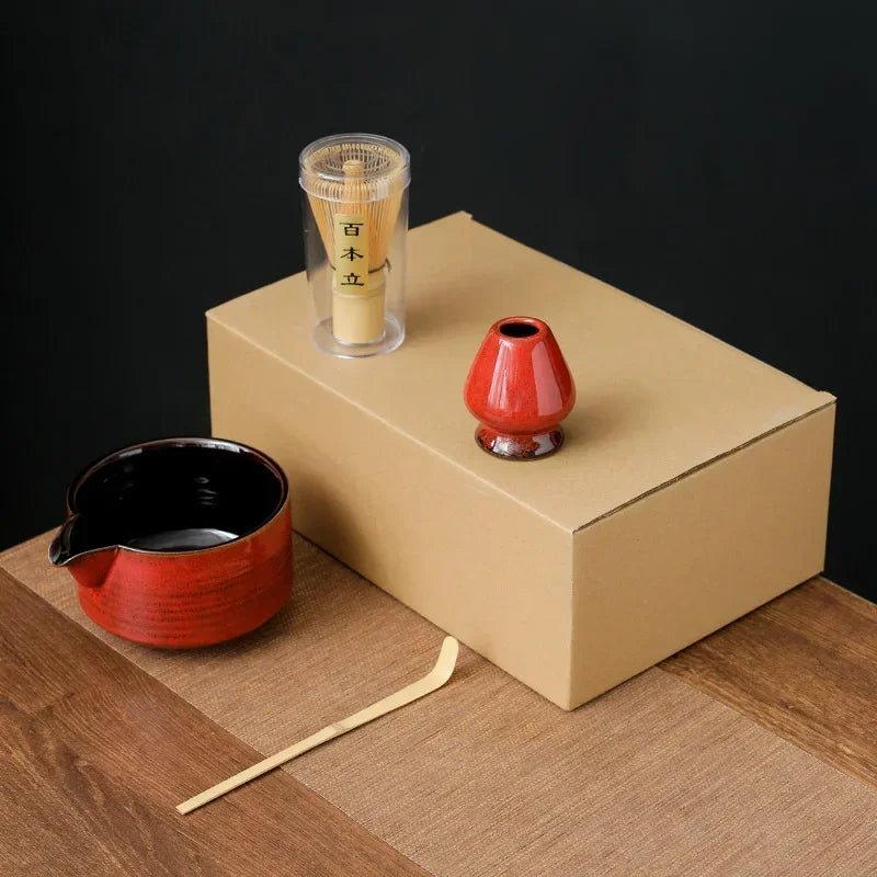Kit Matcha – The Matcha – Bleu Nuit avec Bol Céramique et Fouet Bambou - Oshi Matcha