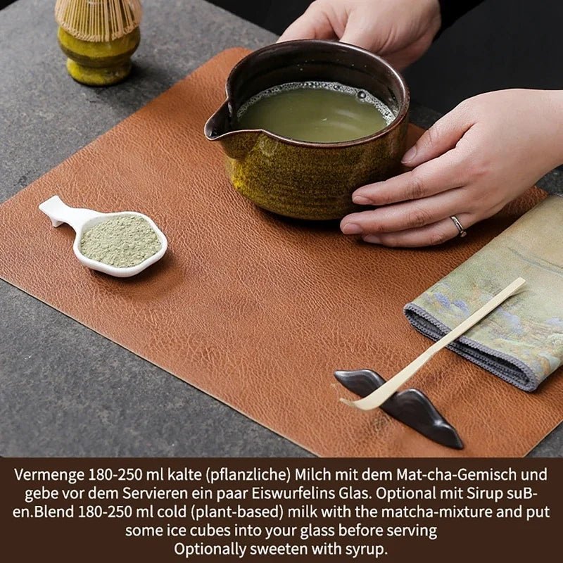 Kit Matcha – The Matcha – Bleu Nuit avec Bol Céramique et Fouet Bambou - Oshi Matcha