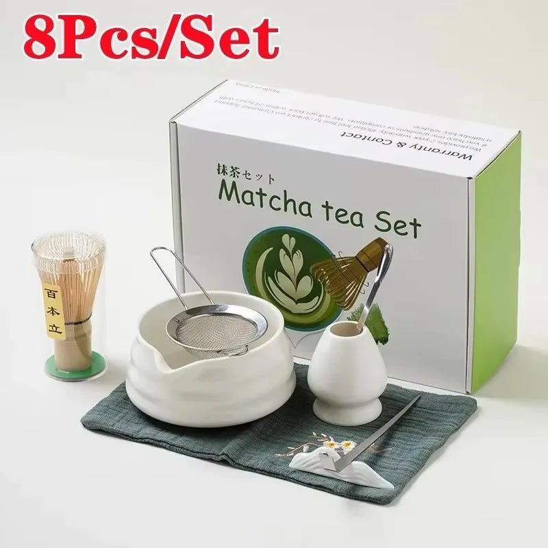 Kit Matcha – The Matcha – Bleu Nuit avec Bol Céramique et Fouet Bambou - Oshi Matcha