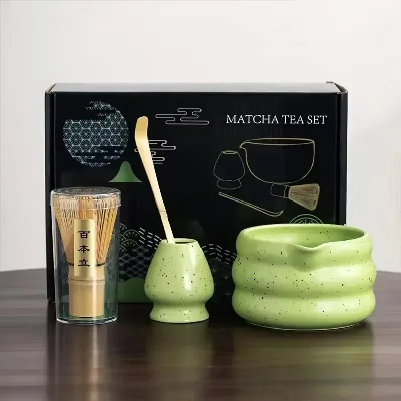 Kit Matcha – The Matcha – Bleu Nuit avec Bol Céramique et Fouet Bambou - Oshi Matcha