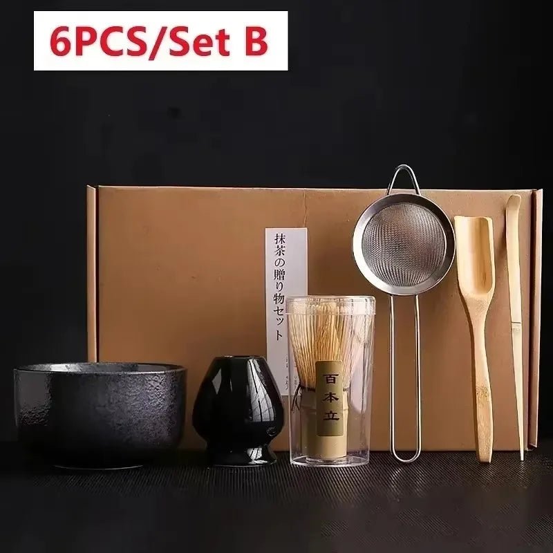 Kit Matcha – The Matcha – Bleu Nuit avec Bol Céramique et Fouet Bambou - Oshi Matcha