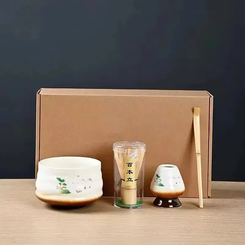 Kit Matcha – The Matcha – Bleu Nuit avec Bol Céramique et Fouet Bambou - Oshi Matcha