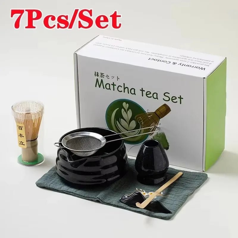 Kit Matcha – The Matcha – Bleu Nuit avec Bol Céramique et Fouet Bambou - Oshi Matcha