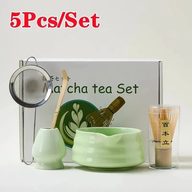 Kit Matcha – The Matcha – Bleu Nuit avec Bol Céramique et Fouet Bambou - Oshi Matcha