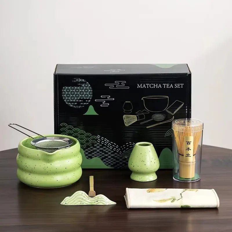 Kit Matcha – The Matcha – Bleu Nuit avec Bol Céramique et Fouet Bambou - Oshi Matcha