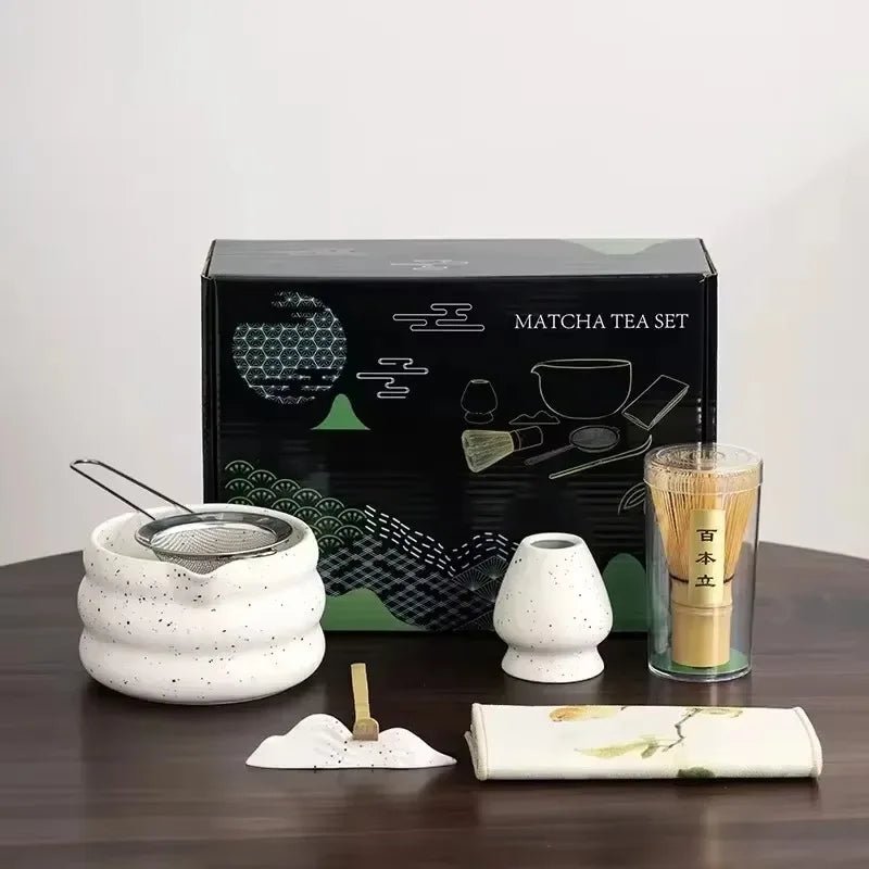 Kit Matcha – The Matcha – Bleu Nuit avec Bol Céramique et Fouet Bambou - Oshi Matcha