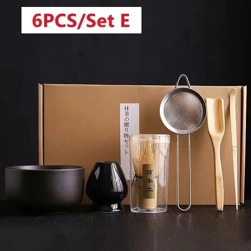 Kit Matcha – The Matcha – Bleu Nuit avec Bol Céramique et Fouet Bambou - Oshi Matcha