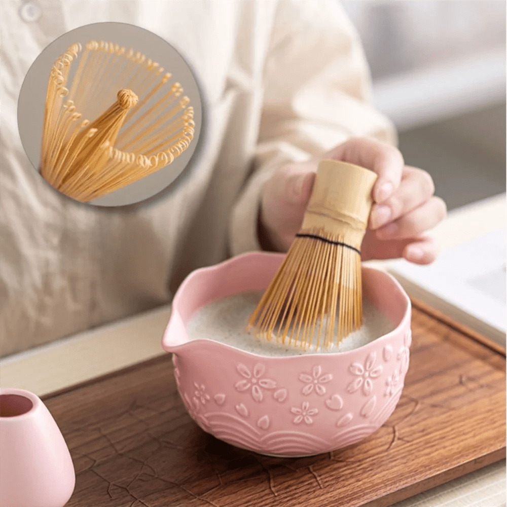 Kit Matcha – The Matcha – Céramique Sakura avec Ensemble Complet - Oshi Matcha