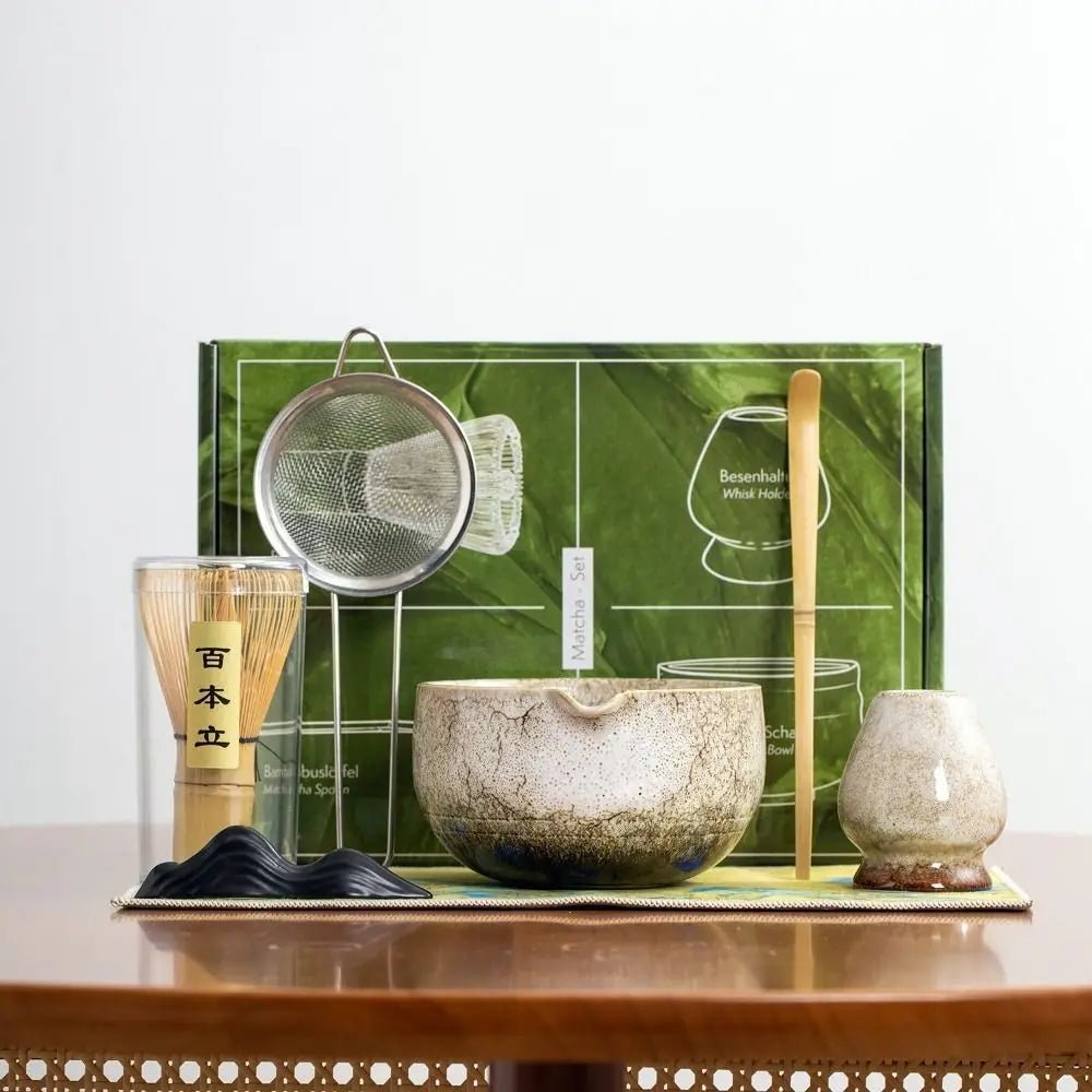 Kit Matcha – The Matcha – Céramique Verte avec Bol et Chasen - Oshi Matcha
