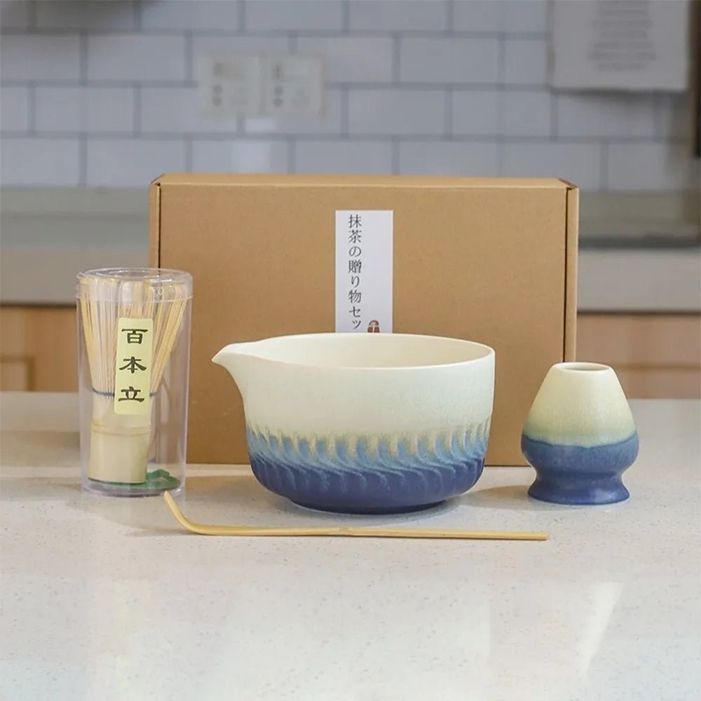 Kit Matcha – The Matcha – Céramique Verte avec Bol et Chasen - Oshi Matcha