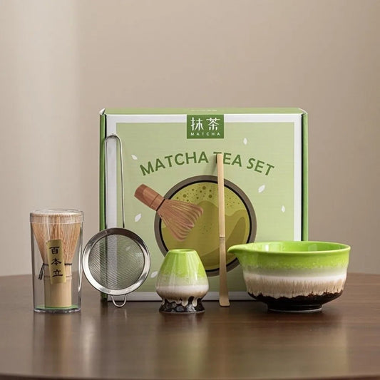 Kit Matcha – The Matcha – Céramique Verte avec Bol et Chasen - Oshi Matcha