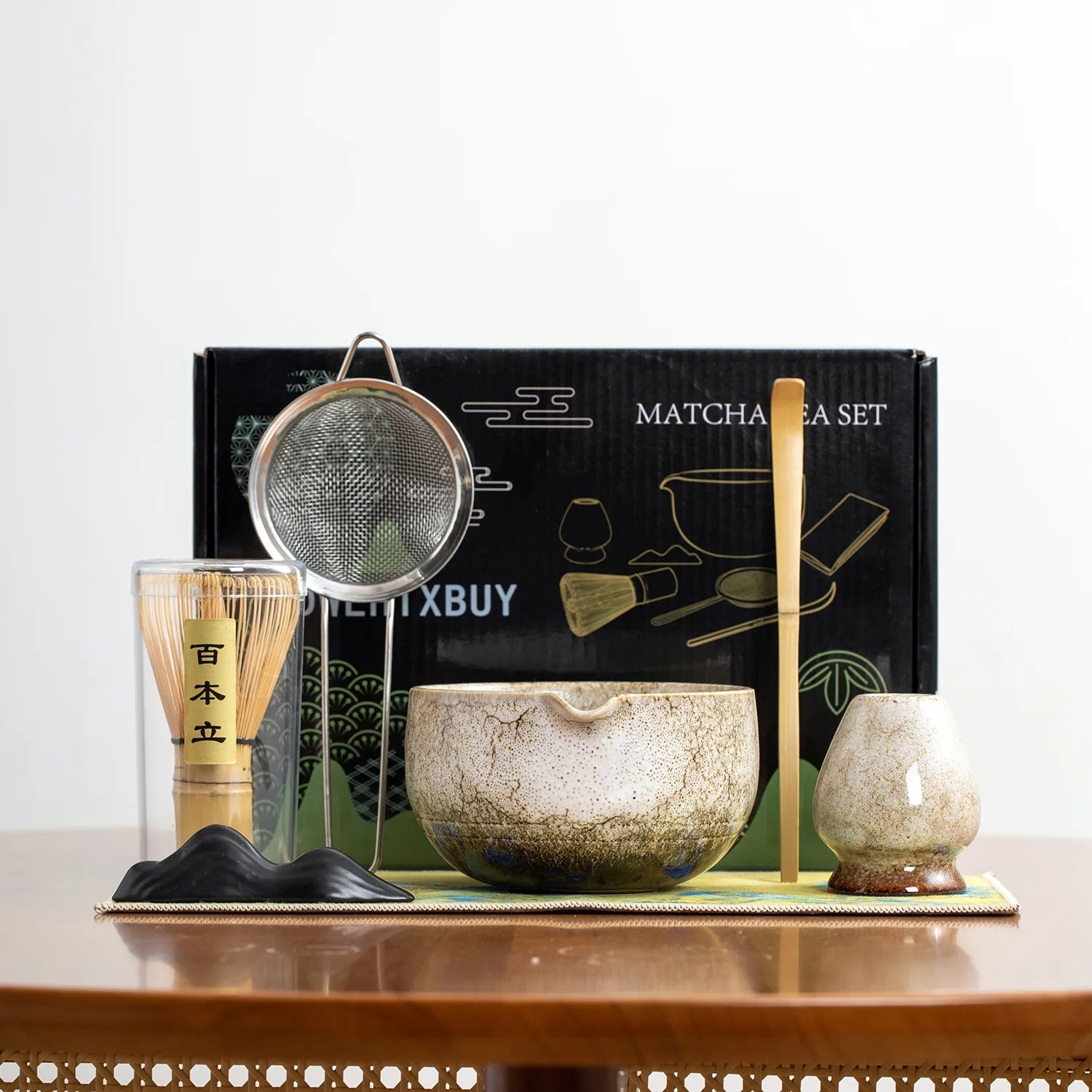 Kit Matcha – The Matcha – Jaune Doré avec Bol et Fouet Bambou - Oshi Matcha