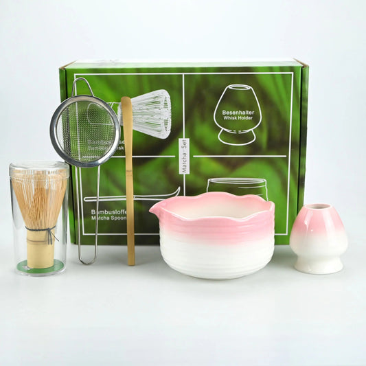 Kit Matcha – The Matcha – Rose Sakura avec Fouet Bambou et Accessoires - Oshi Matcha