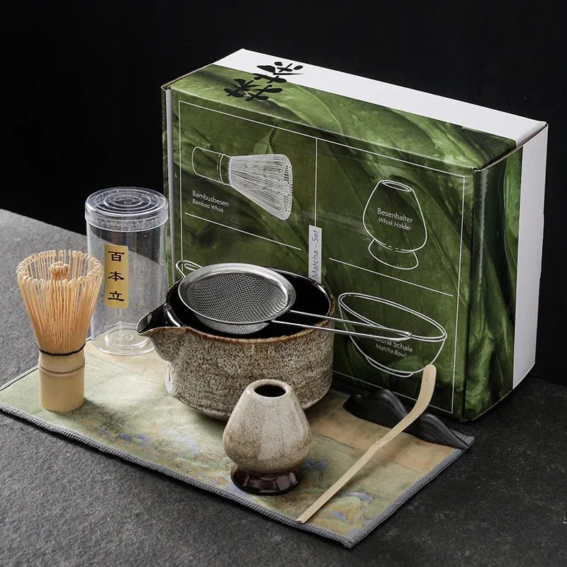 Kit Matcha – The Matcha – Sable Naturel avec Plateau et Accessoires Complets - Oshi Matcha