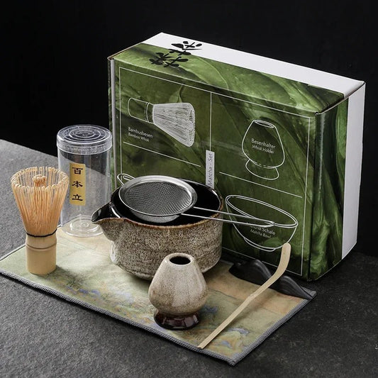 Kit Matcha – The Matcha – Sable Naturel avec Plateau et Accessoires Complets - Oshi Matcha
