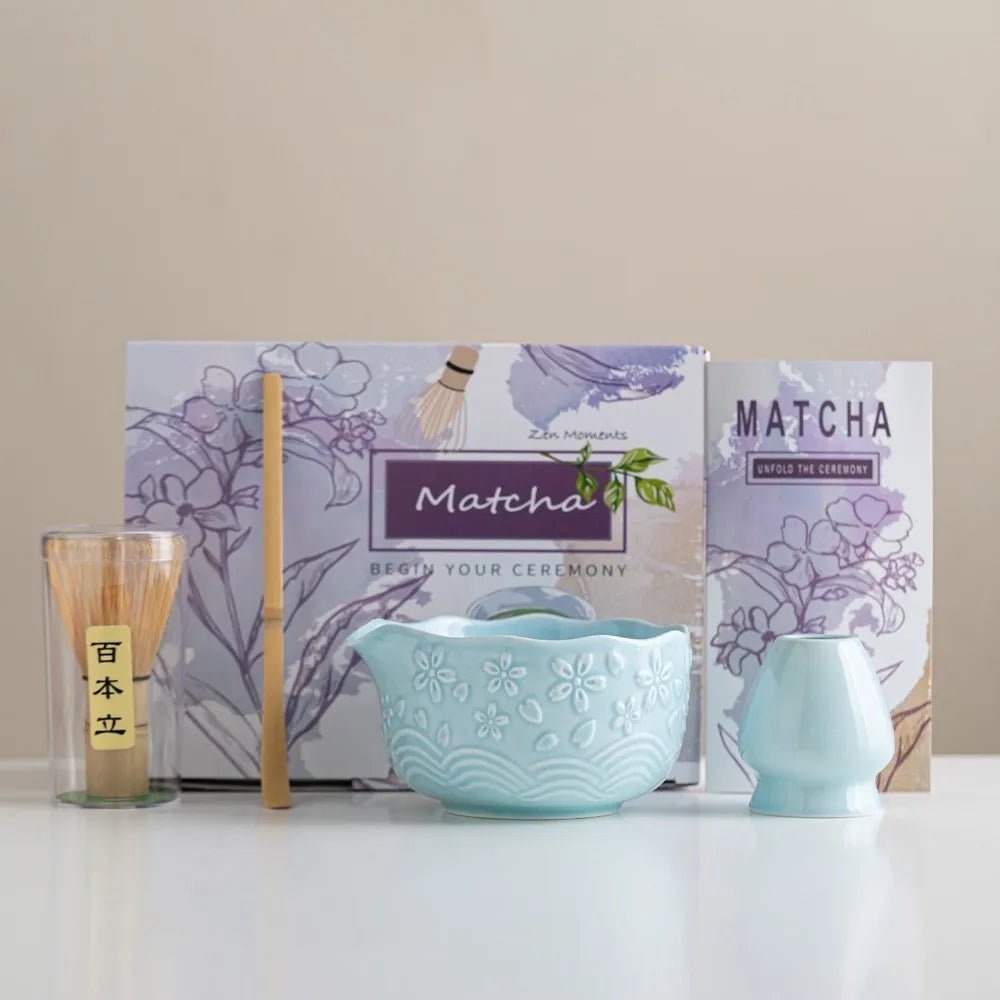 Kit Matcha – The Matcha – Sakura Rose avec Bol Verseur et Fouet Bambou - Oshi Matcha