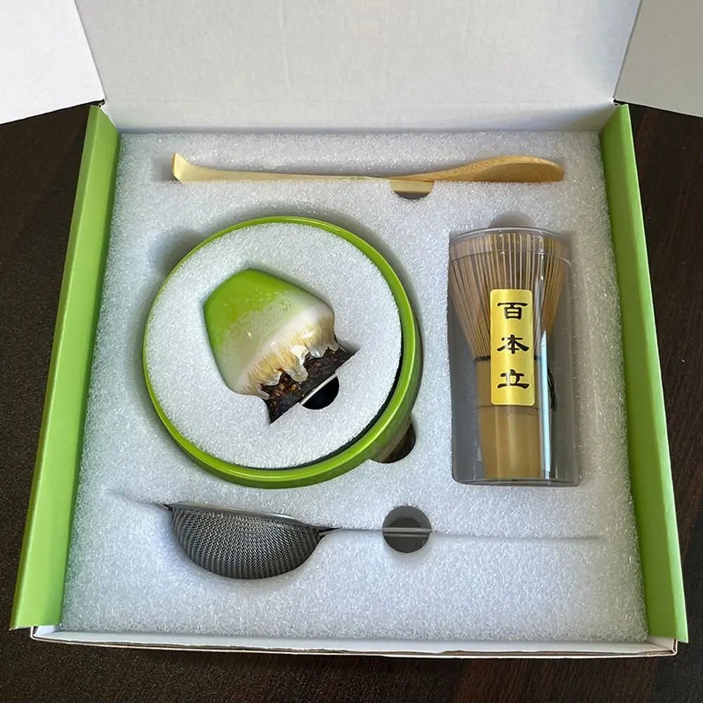 Kit Matcha – The Matcha – Vert Naturel avec Bol et Fouet Bambou - Oshi Matcha
