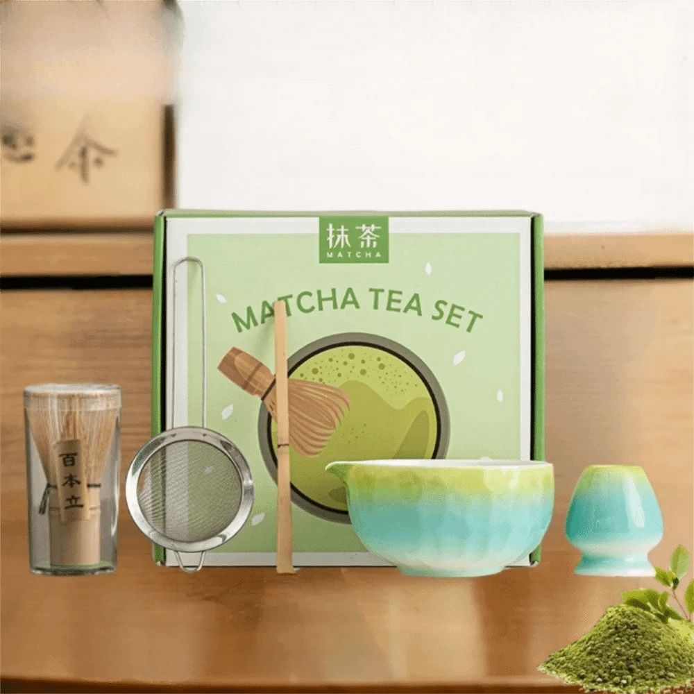 Kit Matcha – The Matcha – Vert Naturel avec Bol et Fouet Bambou - Oshi Matcha