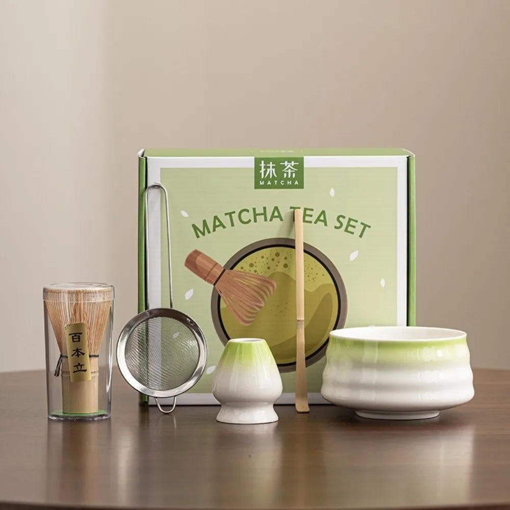 Kit Matcha – The Matcha – Vert Naturel avec Bol et Fouet Bambou - Oshi Matcha