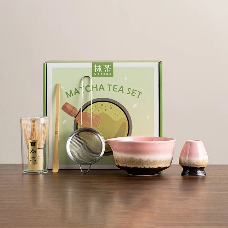 Kit Matcha – The Matcha – Vert Naturel avec Bol, Plateau et Fouet Bambou - Oshi Matcha