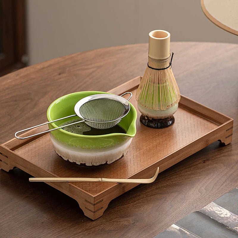 Kit Matcha – The Matcha – Vert Naturel avec Bol, Plateau et Fouet Bambou - Oshi Matcha