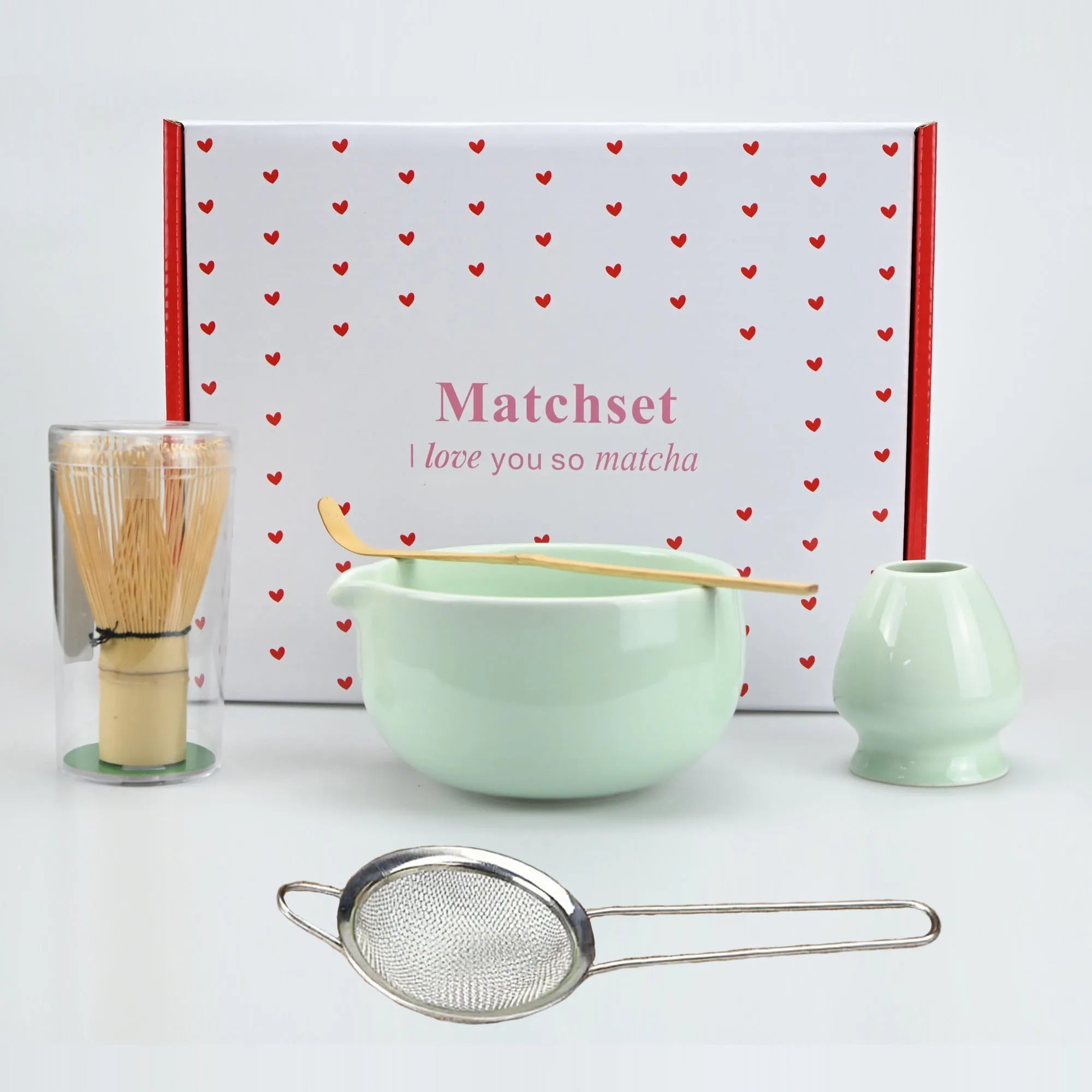 Kit Matcha – The Matcha – Vert Pastel avec Bol et Fouet Bambou - Oshi Matcha