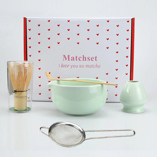 Kit Matcha – The Matcha – Vert Pastel avec Bol et Fouet Bambou - Oshi Matcha