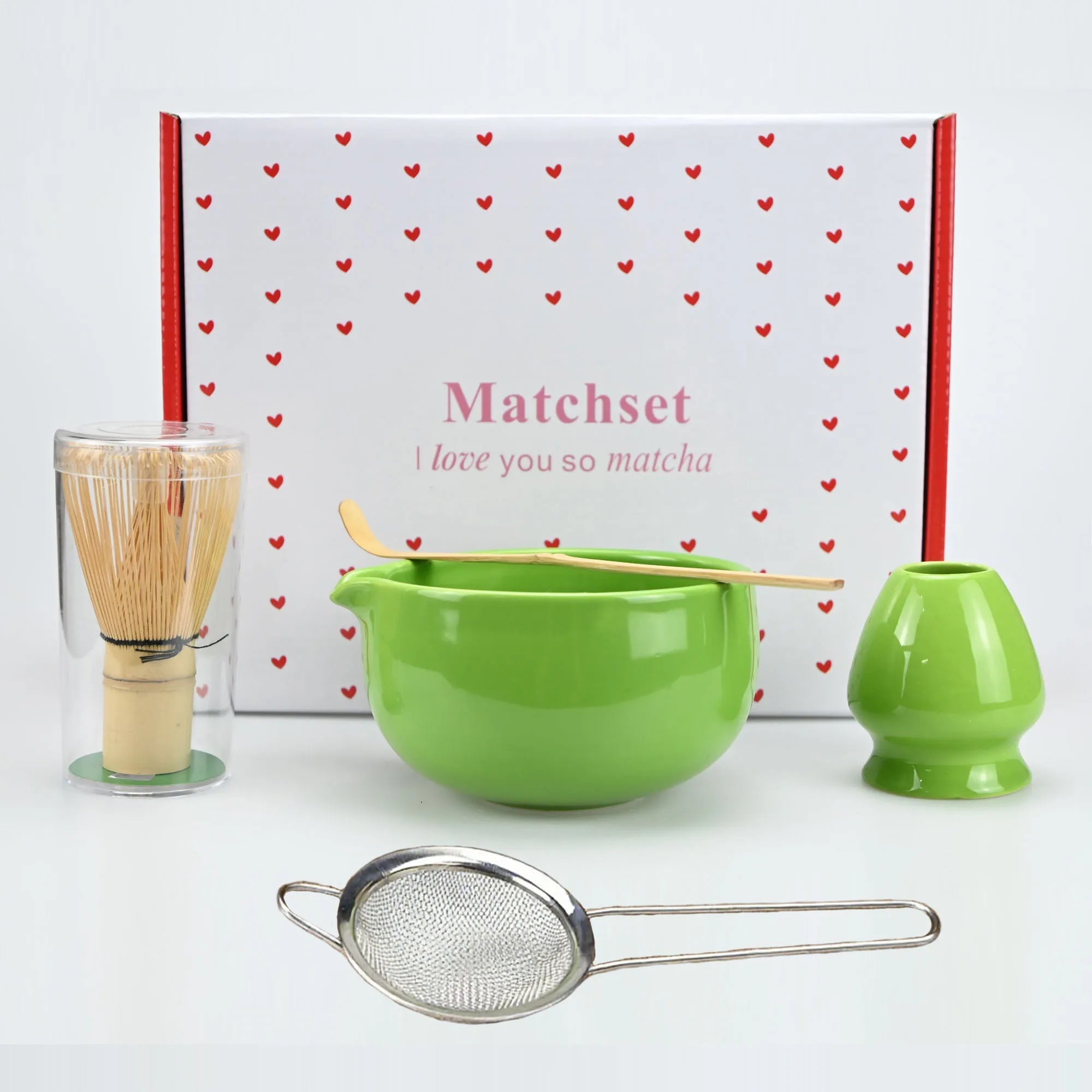 Kit Matcha – The Matcha – Vert Pastel avec Bol et Fouet Bambou - Oshi Matcha