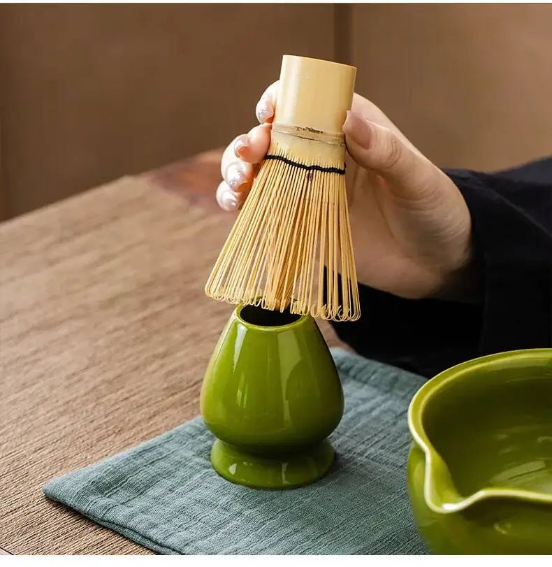 Kit Matcha Traditionnel Vert – Bol Matcha Céramique et Fouet Matcha pour THÉ MATCHA - Oshi Matcha