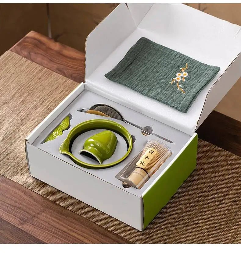 Kit Matcha Traditionnel Vert – Bol Matcha Céramique et Fouet Matcha pour THÉ MATCHA - Oshi Matcha