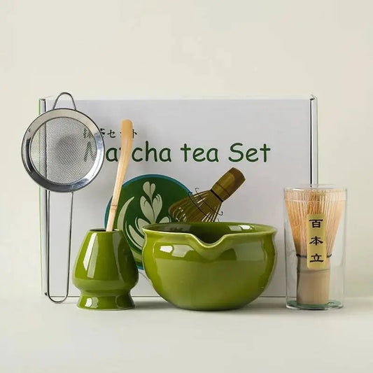 Kit Matcha Traditionnel Vert – Bol Matcha Céramique et Fouet Matcha pour THÉ MATCHA - Oshi Matcha