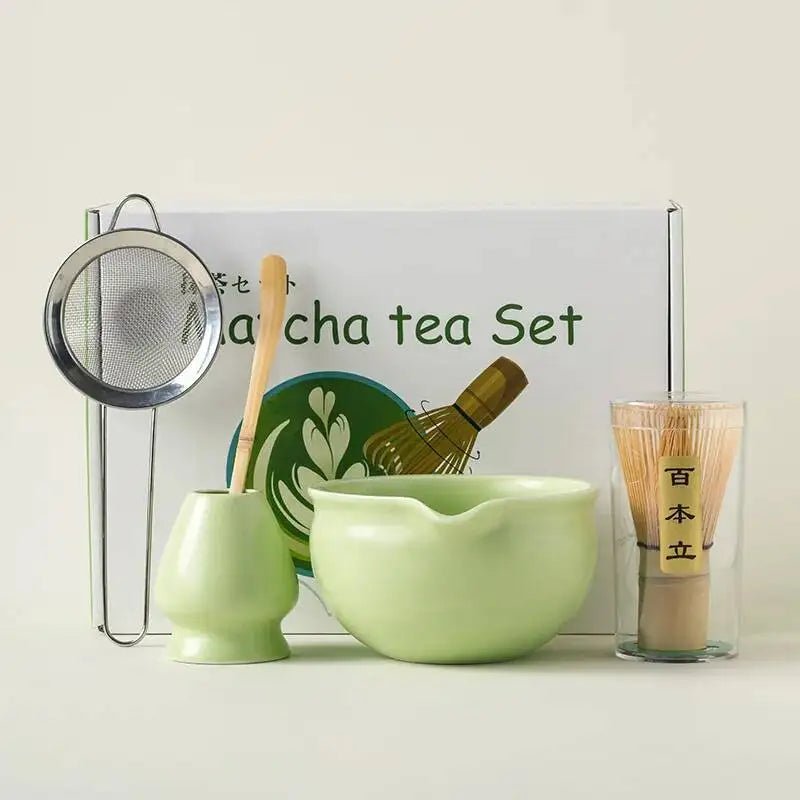 Kit Matcha Traditionnel Vert – Bol Matcha Céramique et Fouet Matcha pour THÉ MATCHA - Oshi Matcha