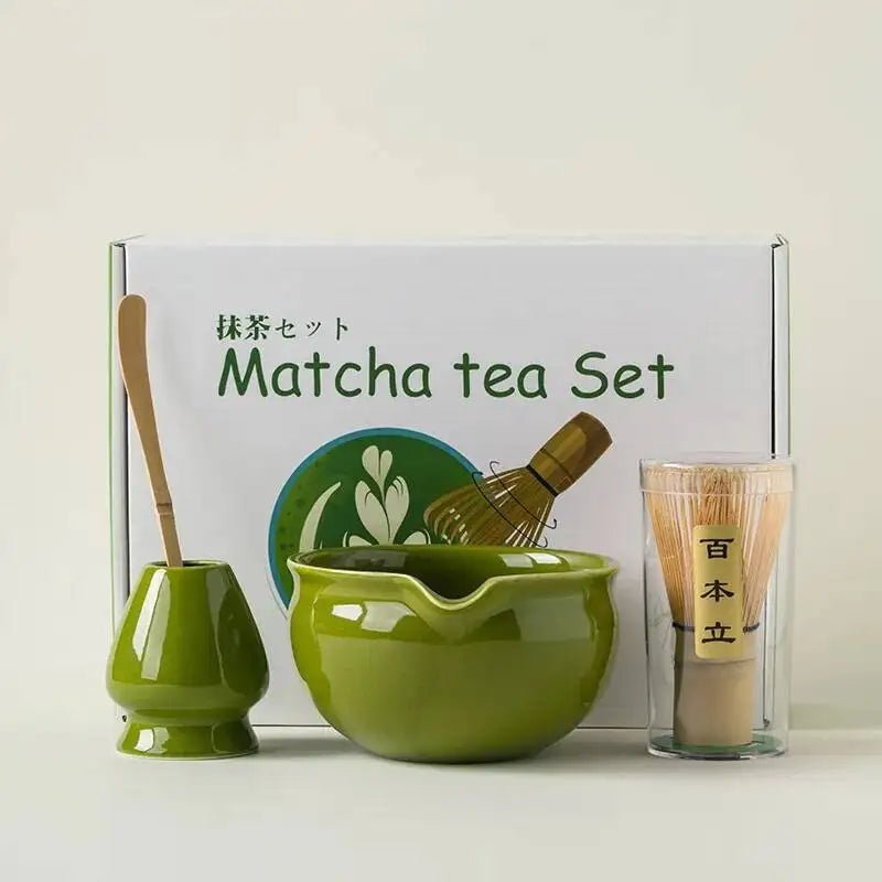 Kit Matcha Traditionnel Vert – Bol Matcha Céramique et Fouet Matcha pour THÉ MATCHA - Oshi Matcha