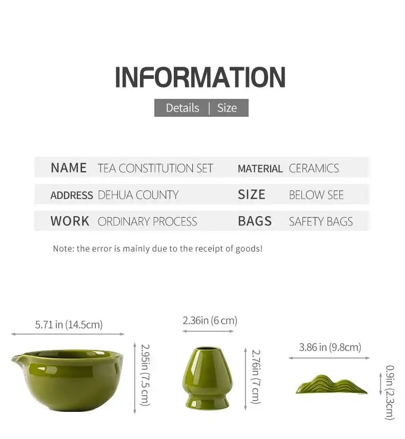 Kit Matcha Traditionnel Vert – Bol Matcha Céramique et Fouet Matcha pour THÉ MATCHA - Oshi Matcha