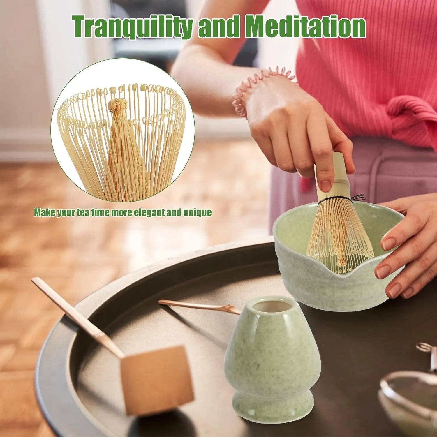 Kit Matcha Vert Marbré – Set Matcha Cérémonie pour THÉ MATCHA - Oshi Matcha