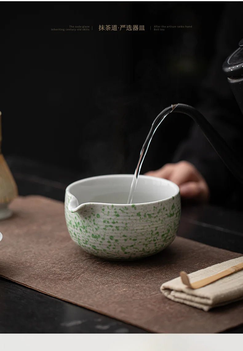 Kit Matcha Vert Moucheté – Set Matcha Cérémonie pour THÉ MATCHA - Oshi Matcha
