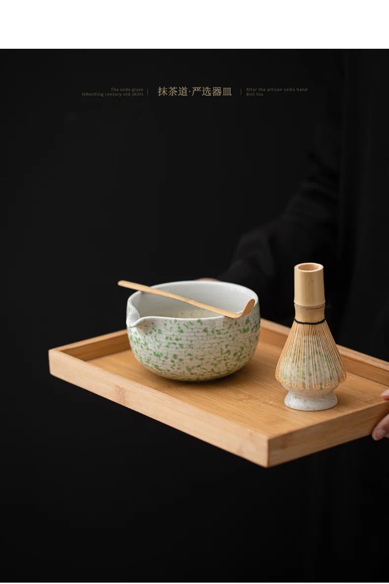 Kit Matcha Vert Moucheté – Set Matcha Cérémonie pour THÉ MATCHA - Oshi Matcha