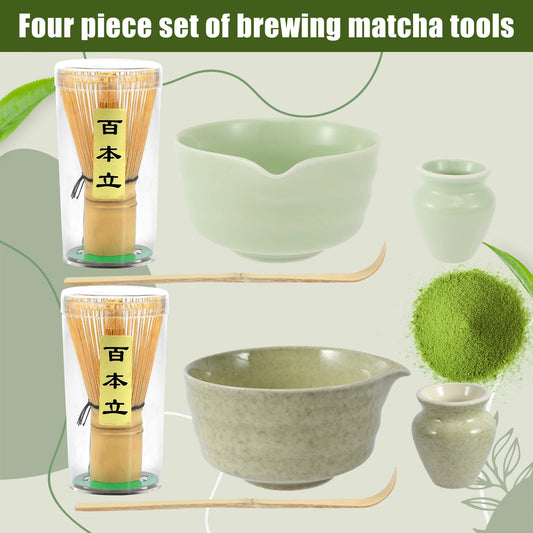 Kit Matcha Vert – Set Matcha Cérémonie avec Bol Verseur - Oshi Matcha