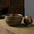 Charger l'image dans la visionneuse de la galerie, Rituel Matcha Marron – Set Céramique avec Fouet Bambou - Oshi Matcha

