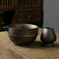 Charger l'image dans la visionneuse de la galerie, Rituel Matcha Marron – Set Céramique avec Fouet Bambou - Oshi Matcha
