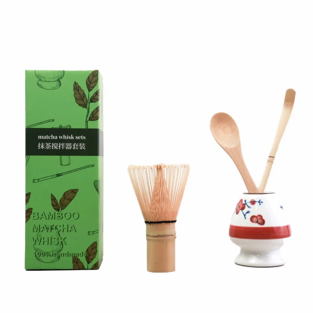 Set Matcha – The Matcha – Sakura Rose avec Chasen et Chashaku - Oshi Matcha