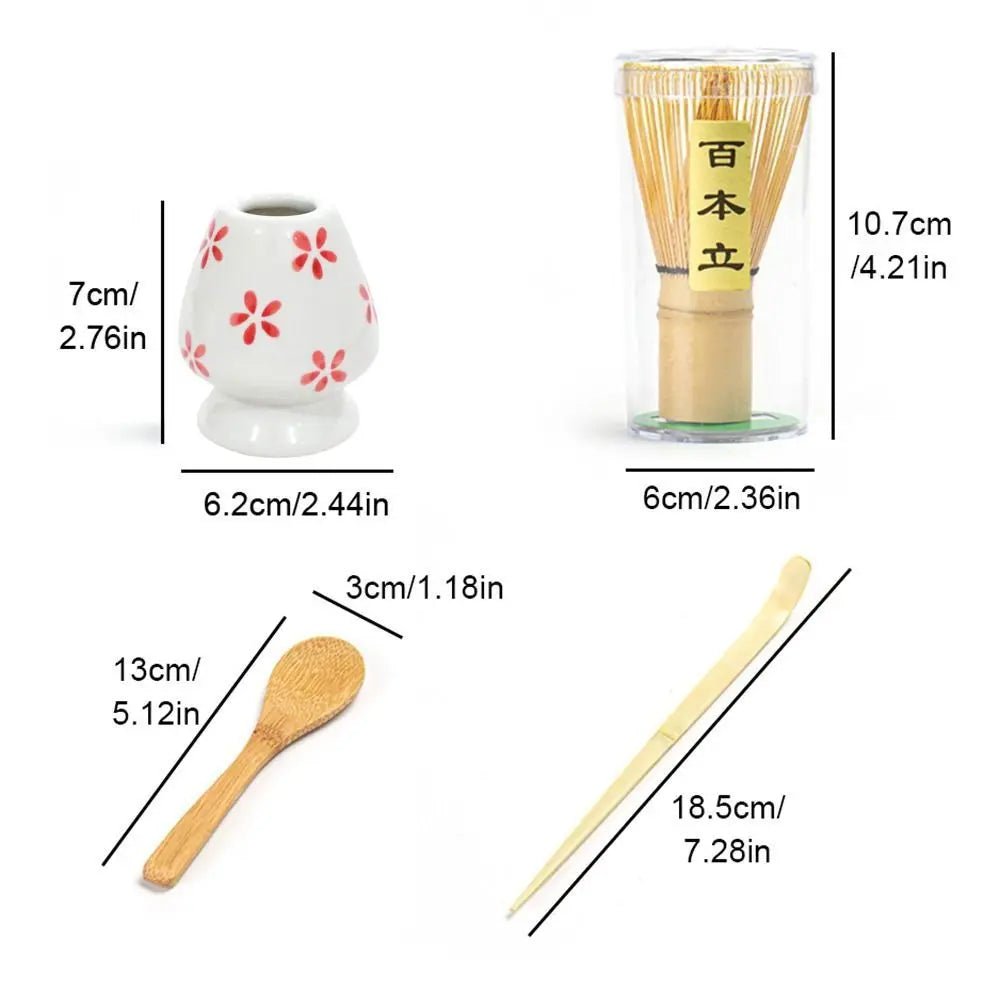 Set Matcha – The Matcha – Sakura Rose avec Chasen et Chashaku - Oshi Matcha